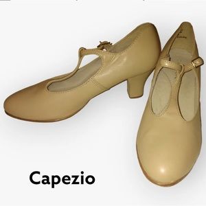 Capezio leather sole balance character dance shoes